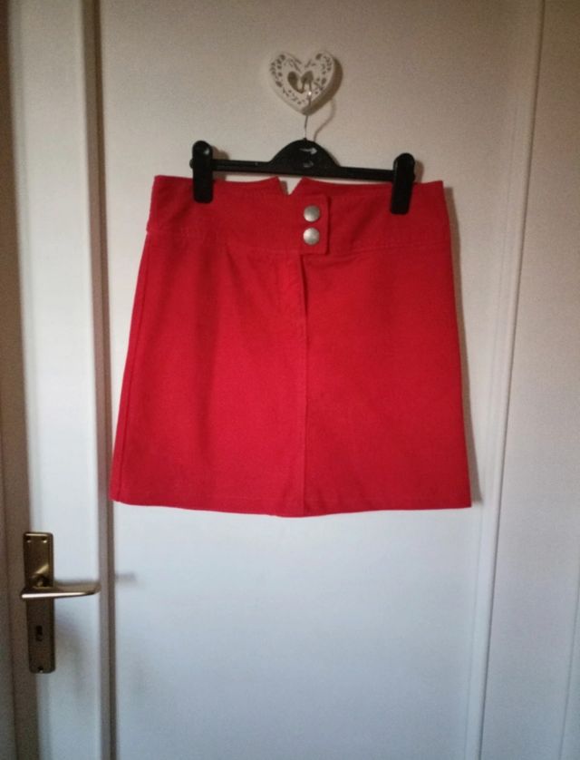 Gonna Sisley vita alta rosso arancio