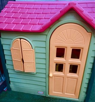 Puerta De Jardín En Miniatura De Madera – Decoración De 10x8 Cm Pintada A Mano, Con Ventanas Y Detalles Rústicos, Ideal Para Terrarios, Macetas Y Rincones Mágicos