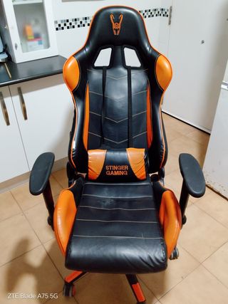 Silla Gaming Stinger Negra y Naranja
