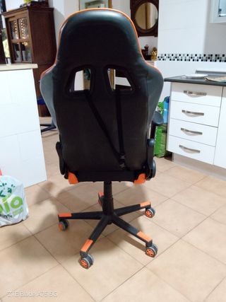Silla Gaming Stinger Negra y Naranja
