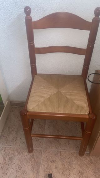 6 Sillas cocina de madera