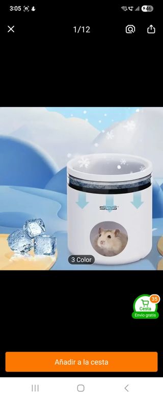 Casa para hámster SGG enfriamiento