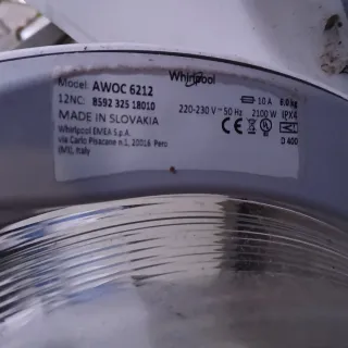 Piezas lavadora Whirlpool AWOC 6212.