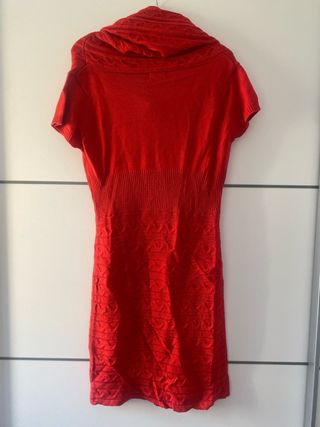 Vestido rojo punto talla S nuevo 