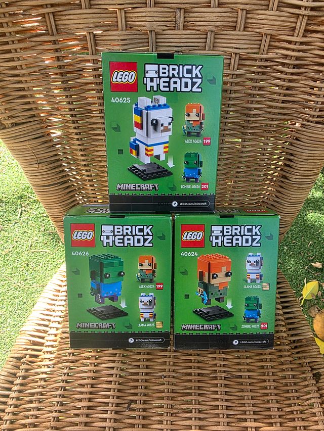 Lego Minecraft BrickHeadz 40624, 40625, 40626