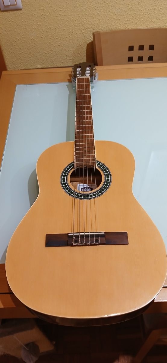 Guitarra española con funda