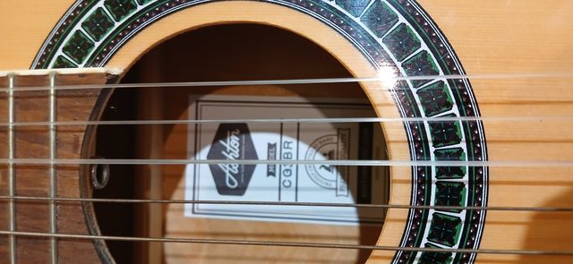 Guitarra española con funda