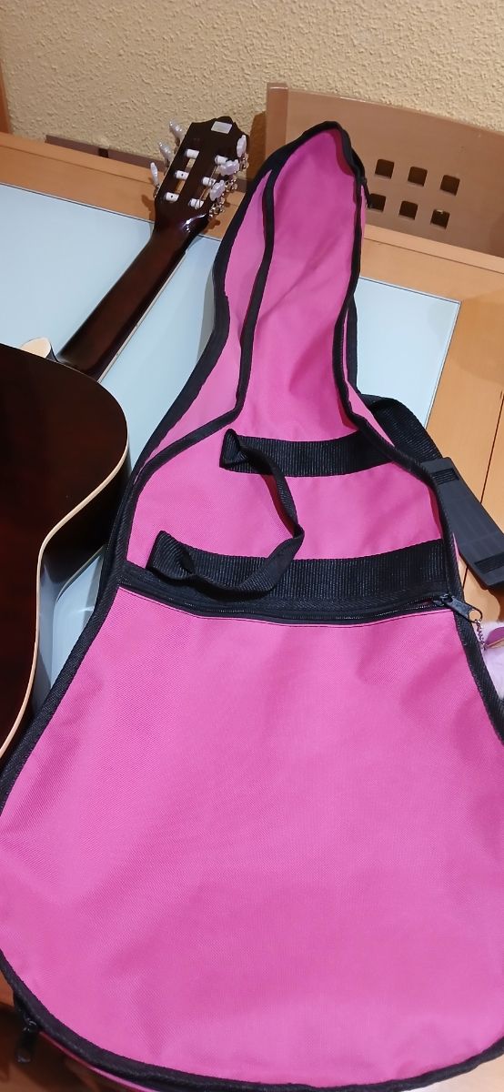 Guitarra española con funda