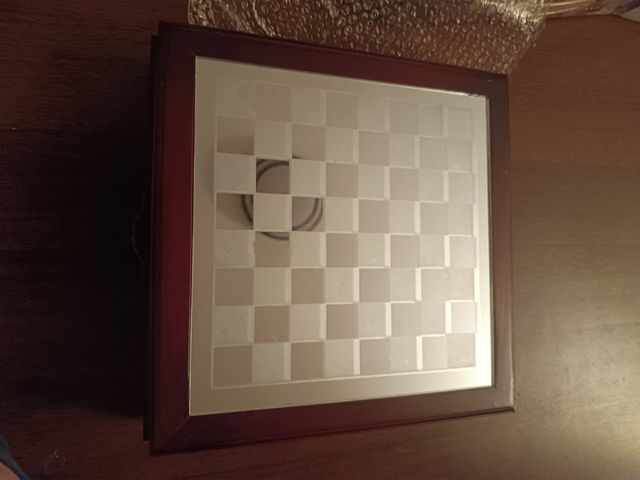 Scacchi in cristallo con custodia