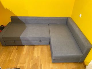 Sofá Cama Chaise Longue Gris. Opcional colchón