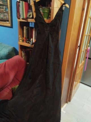 Vestido Negro Fiesta Elegante Cremallera