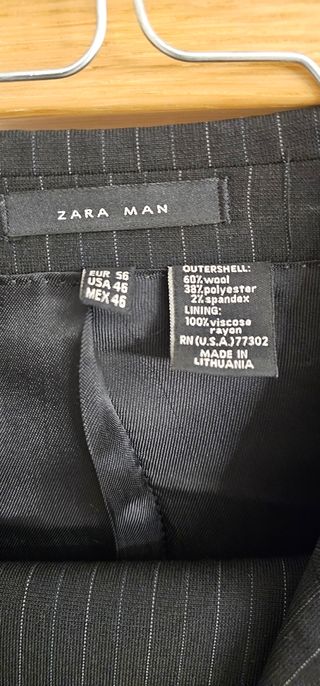 Traje Raya Diplomática Zara Man Negro