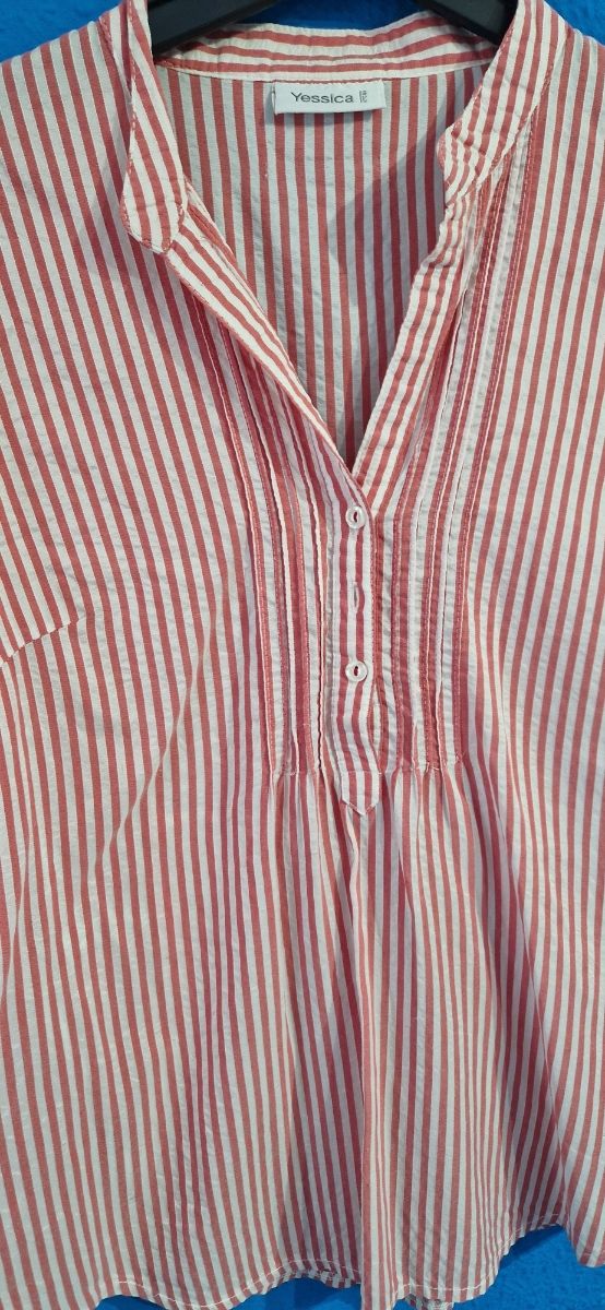 Blusa Yessica Rayas Rosas Talla S