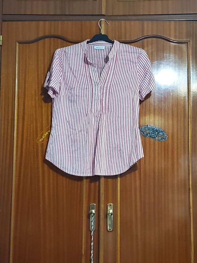 Blusa Yessica Rayas Rosas Talla S