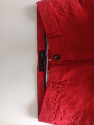 Pantalón Zara Hombre Rojo
