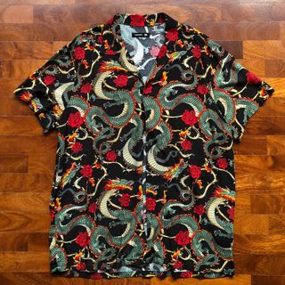 TERRANOVA camicia a maniche corte XL draghi