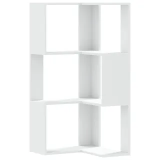 vidaXL Estantería de esquina 3 niveles madera 
