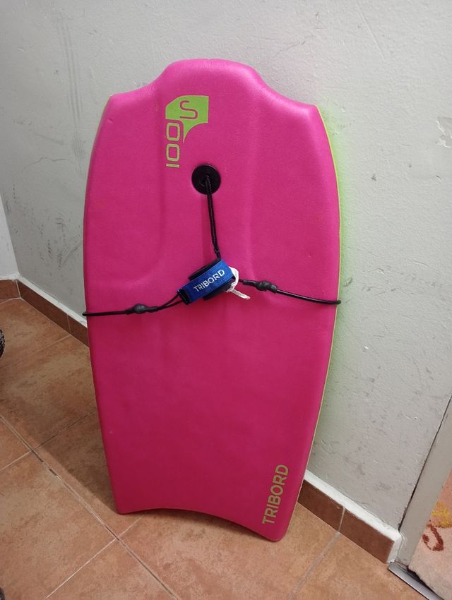 Tabla Bodyboard Infantil Rosa y Verde