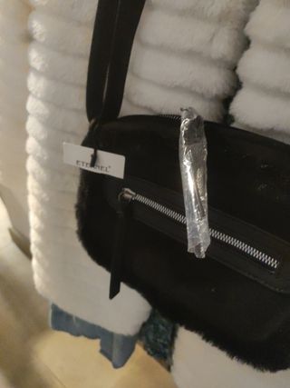 Borsa Eternal nera pelliccia sintetica e pelle