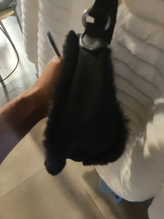 Borsa Eternal nera pelliccia sintetica e pelle