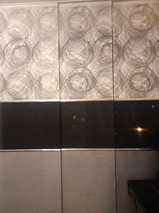 Cortina Panel Japonés Tela Gris y Negro
