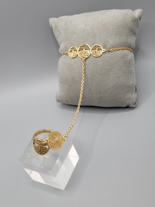 Manita pasamanos dorada