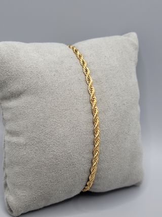 Pulsera Cordón Rizado 4mm Oro