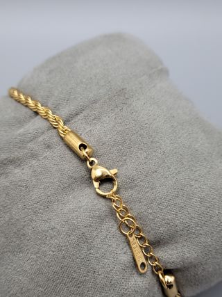 Pulsera Cordón Rizado 4mm Oro