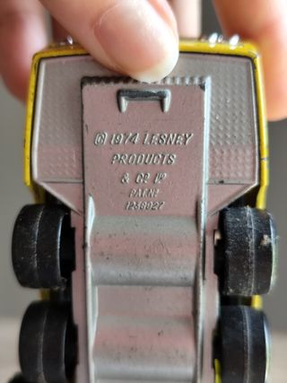 Camion gru Laing giallo vintage