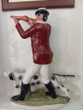 Bottiglia liquore Cacciatore vintage ceramica