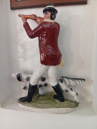 Bottiglia liquore Cacciatore vintage ceramica
