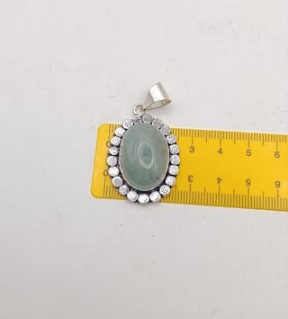 Collar Aguamarina Baño Plata