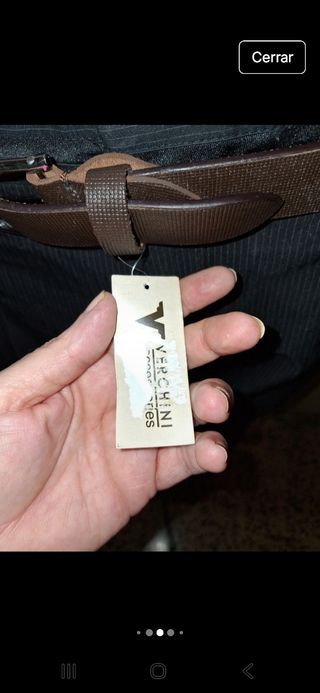 Cinturón de cuero marrón 90