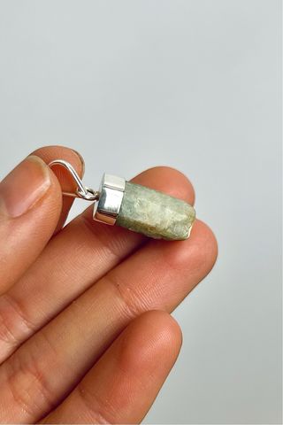 Colgante Aguamarina Bruto Plata 925