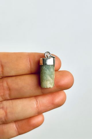 Colgante Aguamarina Bruto Plata 925