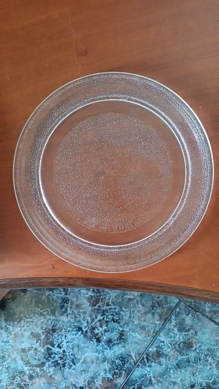 Plato para microondas, cristal, en perfecto estado