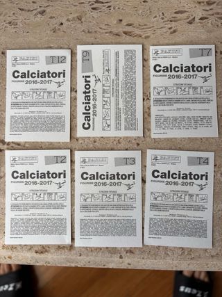 Figurine Panini calciatori anno 16/17 serie T