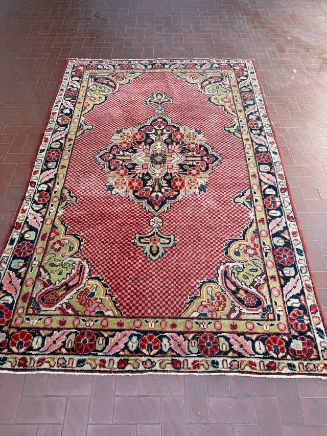 Tappeto persiano lana rosso