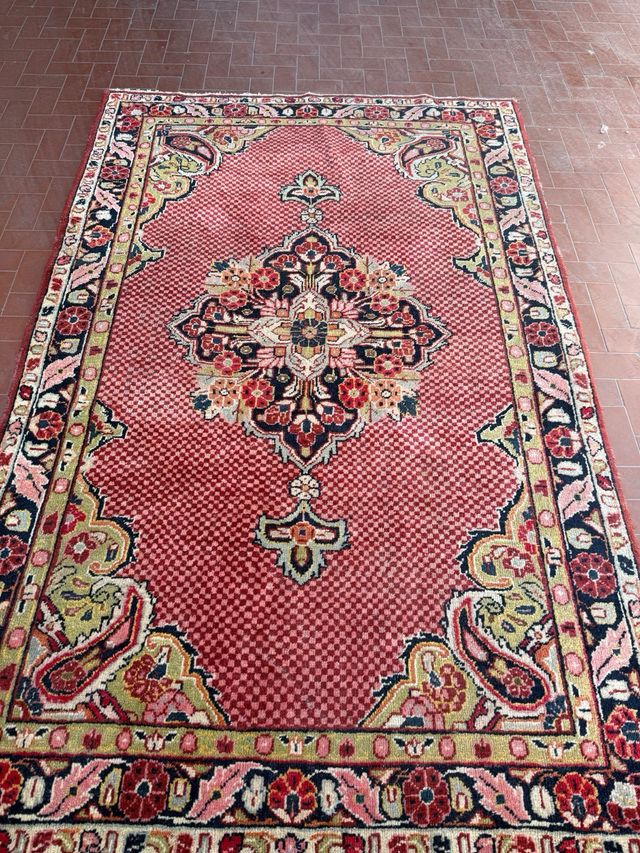 Tappeto persiano lana rosso