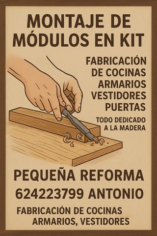 Carpintería de madera, Pladur, pintura,campo