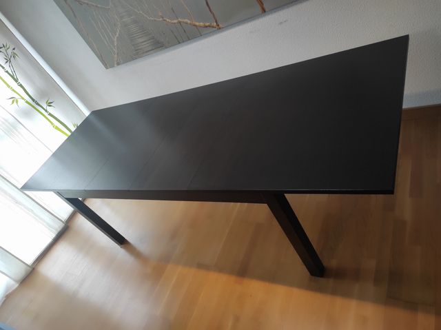Mesa comedor extensible Ikea BJURSTA marrón-negro