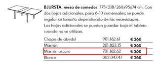 Mesa comedor extensible Ikea BJURSTA marrón-negro