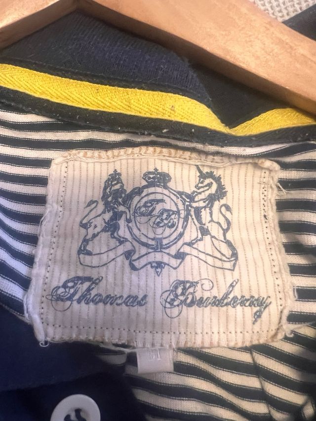 Polo Burberry Rayas Azul y Amarillo