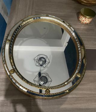 Antico specchio veneziano dorato e argentato