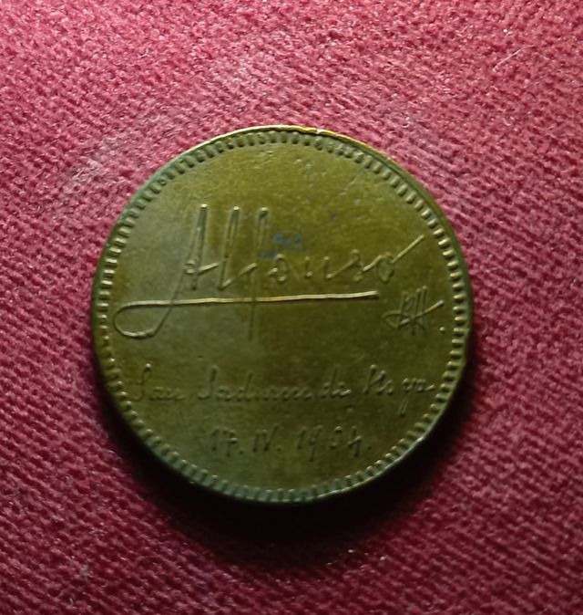 Moneda Alfonso XIII 17.IV.1904 Visita CODORNIU