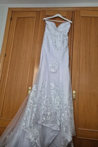 Vestido de novia sirena con cola