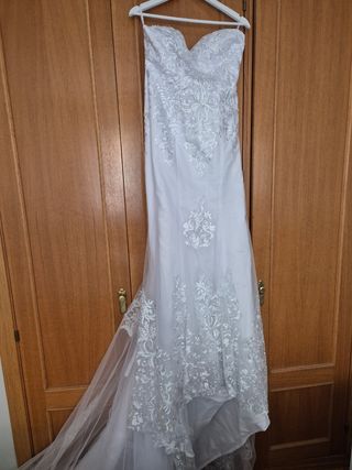 Vestido de novia sirena con cola