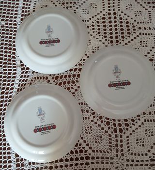 3 Piatti Decorativi Anni '70 Floreali