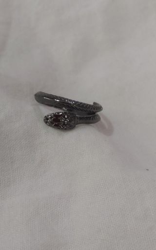 Anillo Serpiente Plata S925 Ajustable