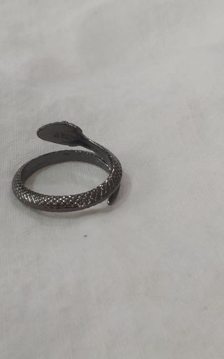 Anillo Serpiente Plata S925 Ajustable